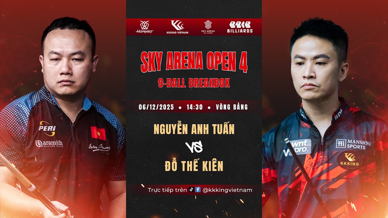 Sky Arena Open 4: Do The Kien vs Nguyen Anh Tuan | Race to 9 | Tranh Last 32