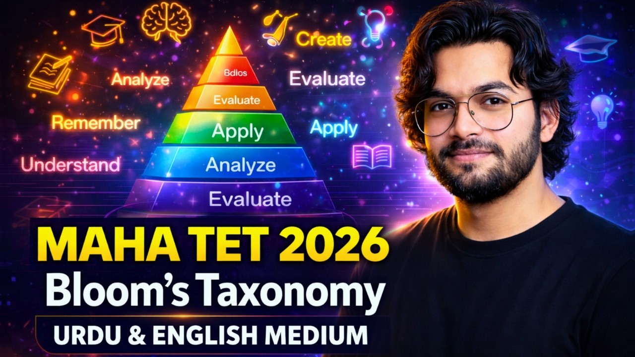 MAHA TET 2026 | CDP | Bloom’s Taxonomy of Learning Complete Explanation | Urdu & English Medium