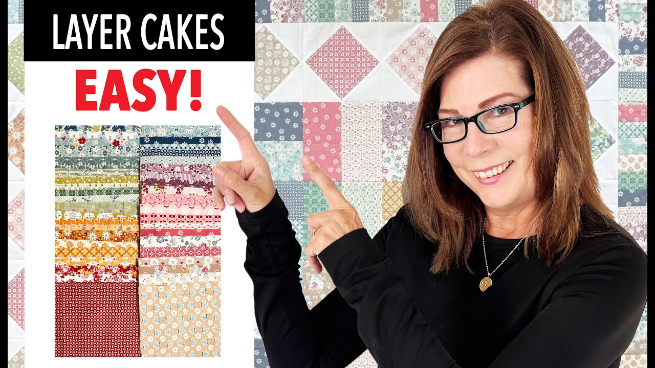 ✂️ Из квадратов 10 дюймов | Набор тканей Layer Cake 38 🍰 | Быстрый и простой мастер-класс по созд...