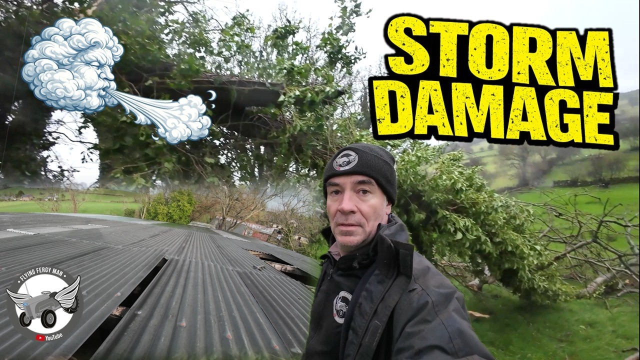 TREES DOWN & NEARLY LOST THE ROOF.  REPAIRING THE  STORM DAMAGE.