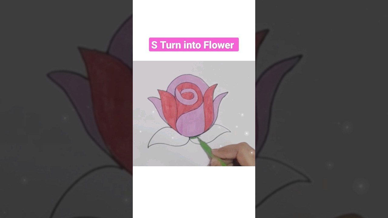 how to draw S turn in the flower 🌼 🌸 