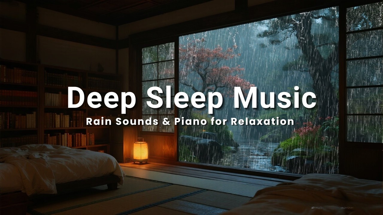 Healing Sleep Music with Rain 🎹 Calm Piano Sounds for Relaxation and Better Sleep