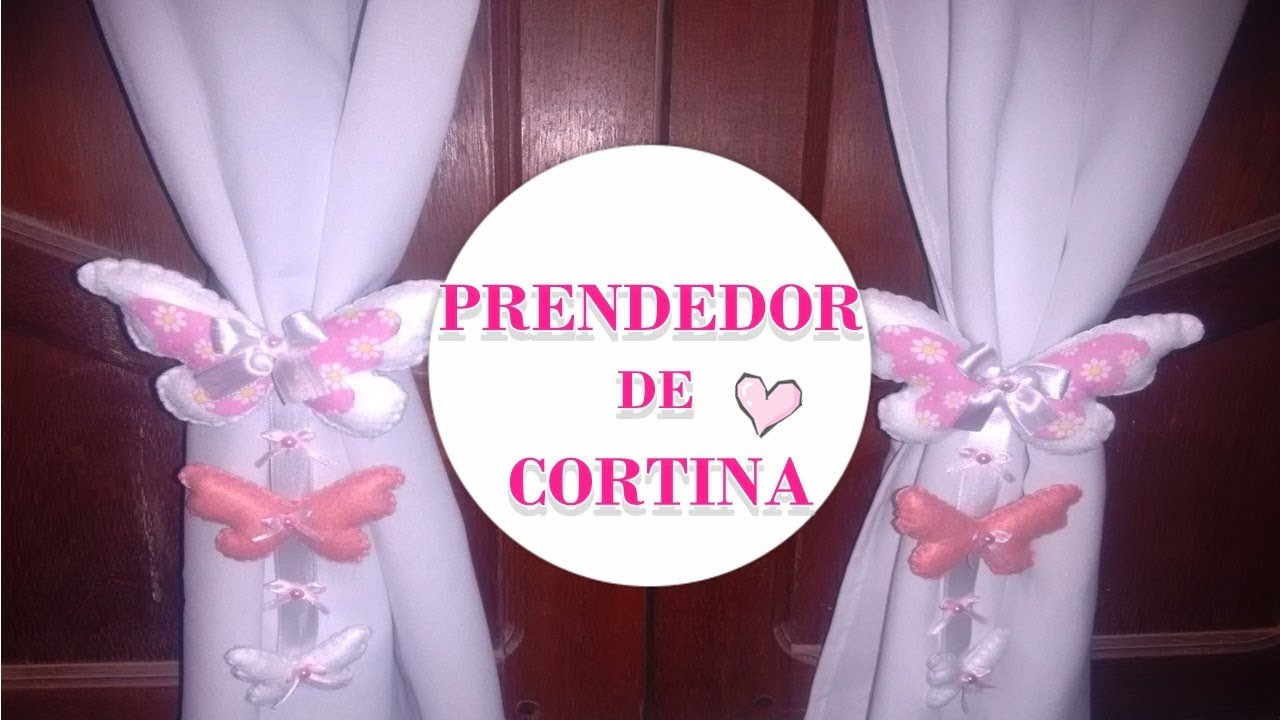 PRENDEDOR DE CORTINA EM FELTRO - BORBOLETAS