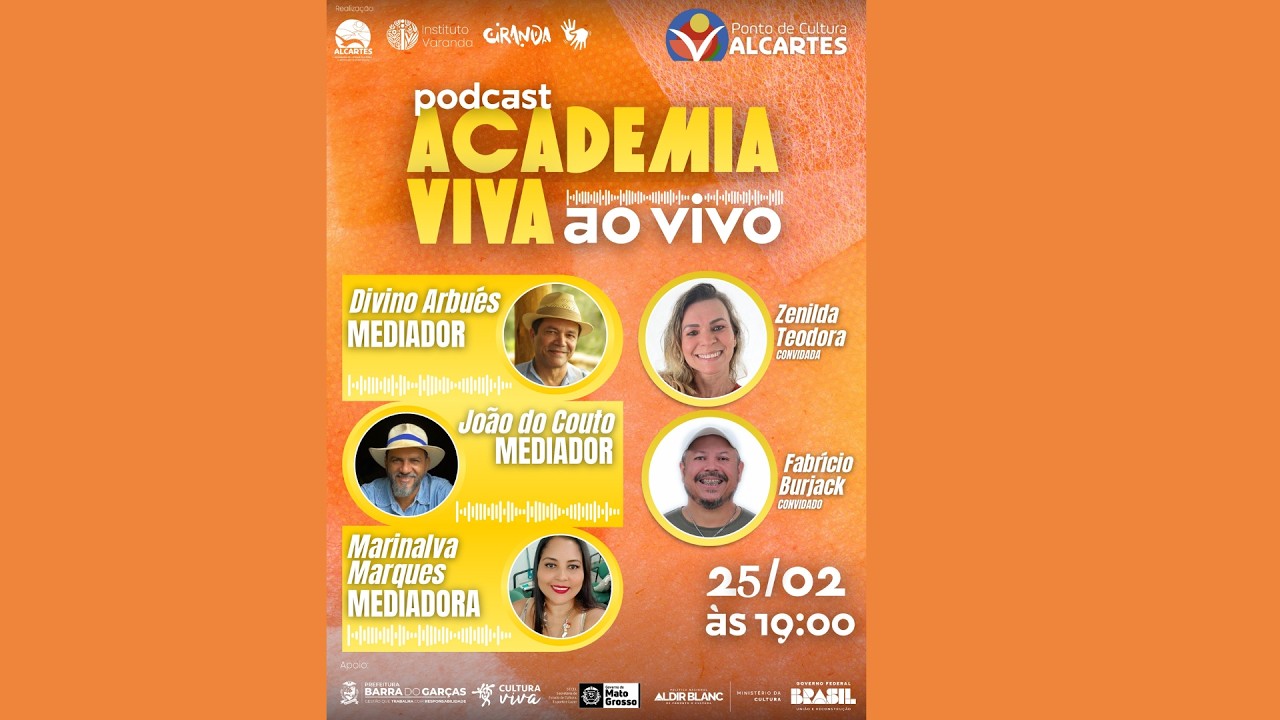PODCAST Academia Viva ao Vivo entrevista Fabrício Burjack e Zenilda Teodora - CONTINUAÇÃO