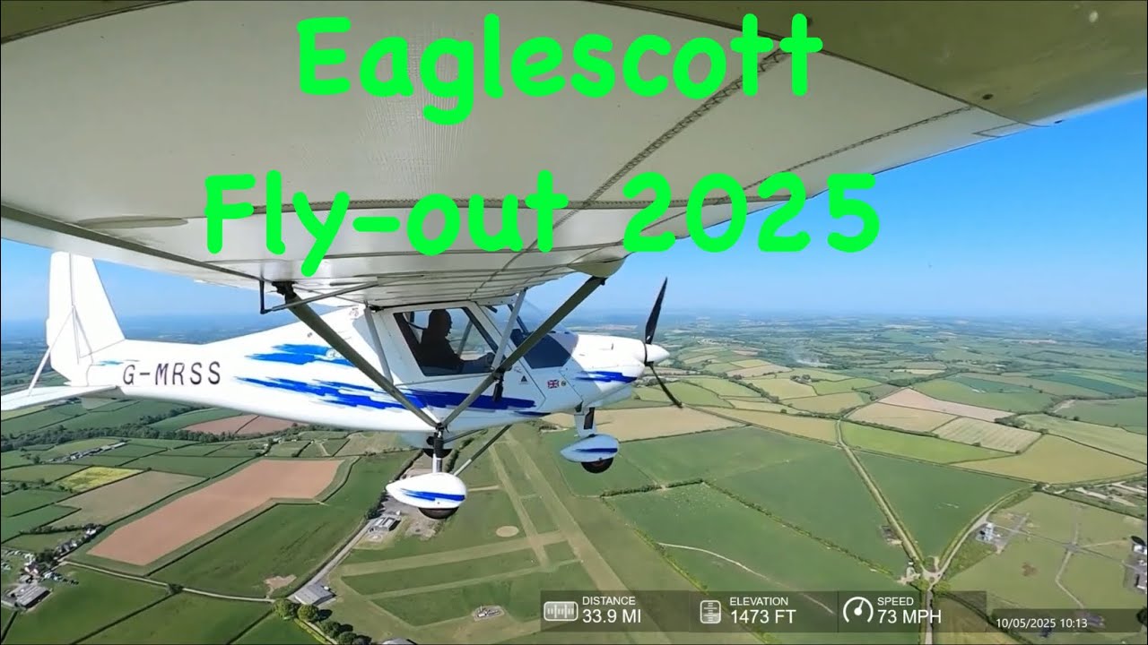 Eaglescott fly-out 2025  light aircraft, Ikarus C42