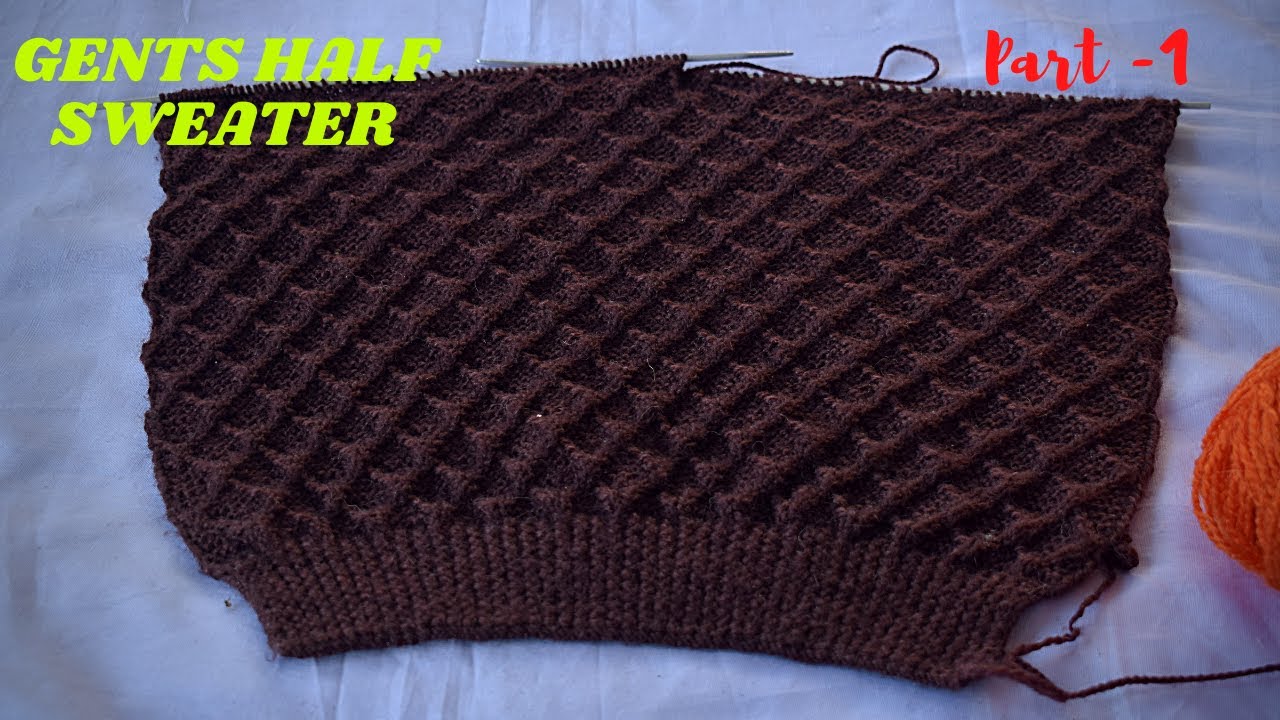 Part 1 - Gents Half Sweater I Sweater Bunne Tarika I How to Knit Gents Sweater I Pabitra Silai Bunai