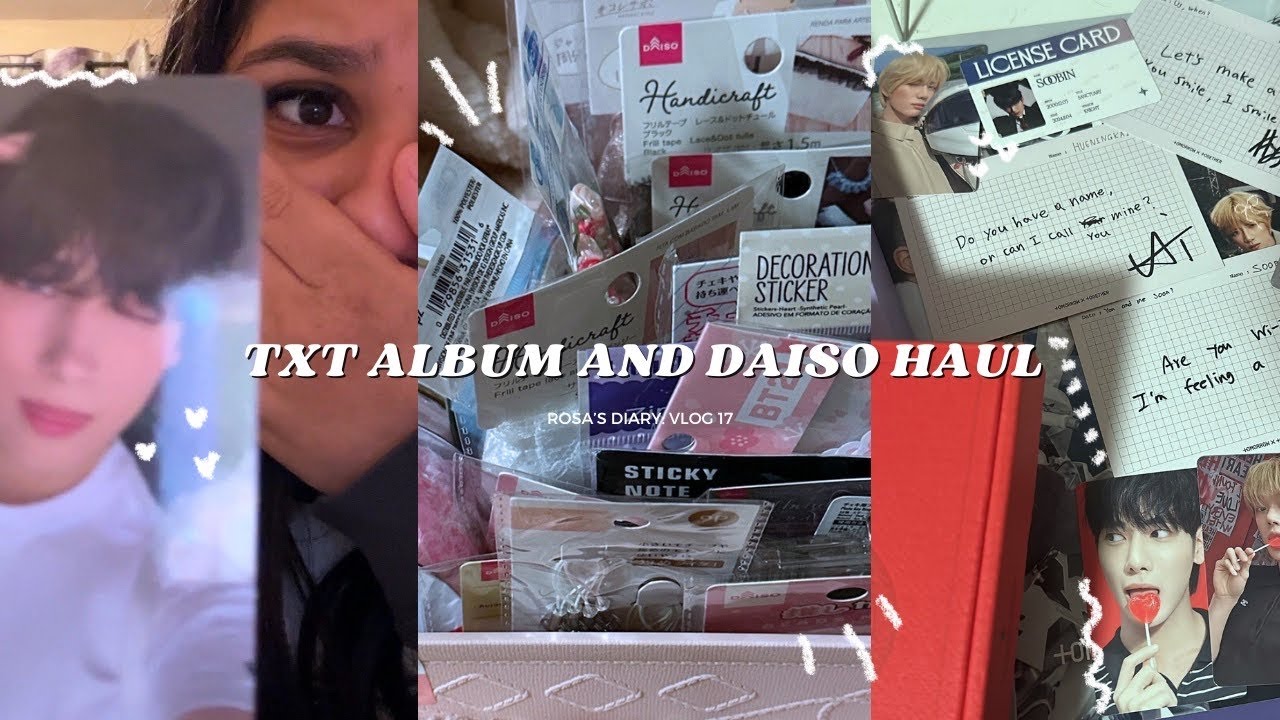 txt album unboxing, daiso haul, and me yapping ₊⊹