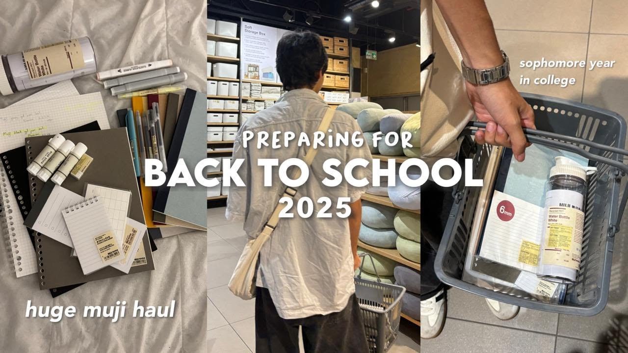 BACK TO SCHOOL prep 2025🎒| MUJI haul, uni essentials, sophomore year