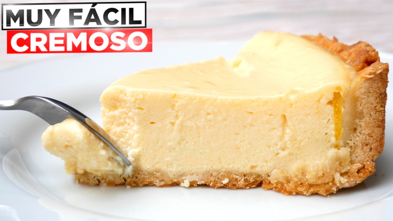 Cómo hacer tarta de crema pastelera y yogur fácil y deliciosa en 3 pasos