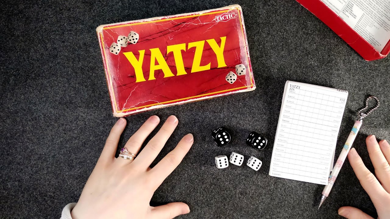 ASMR Suomi Pelaan Yatzya 🎲 ASMR Playing Yahtzee (in Finnish)