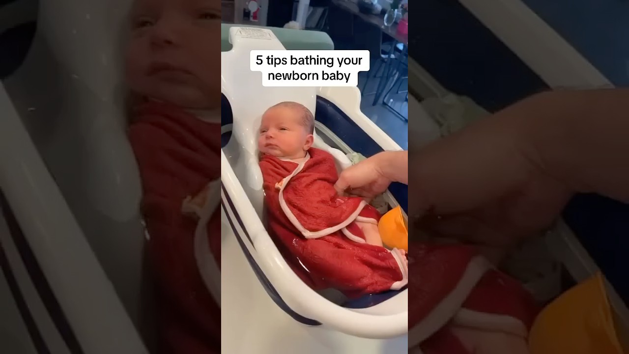 5 tips for bathing your newborn | #newborn #babybath #newborntips #babysleepteam