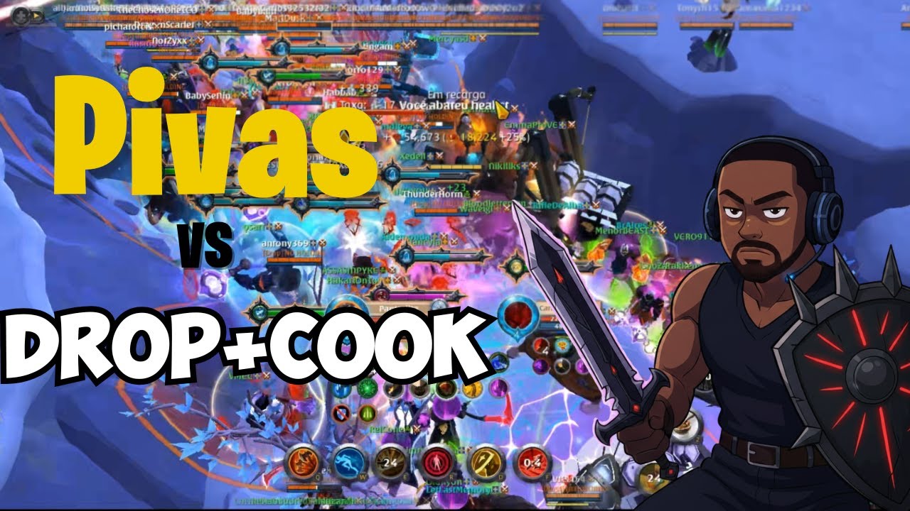 ZVZ ALBION ONLINE PIVAS VS DROP+COOK  DPS POV #zvzalbiononline