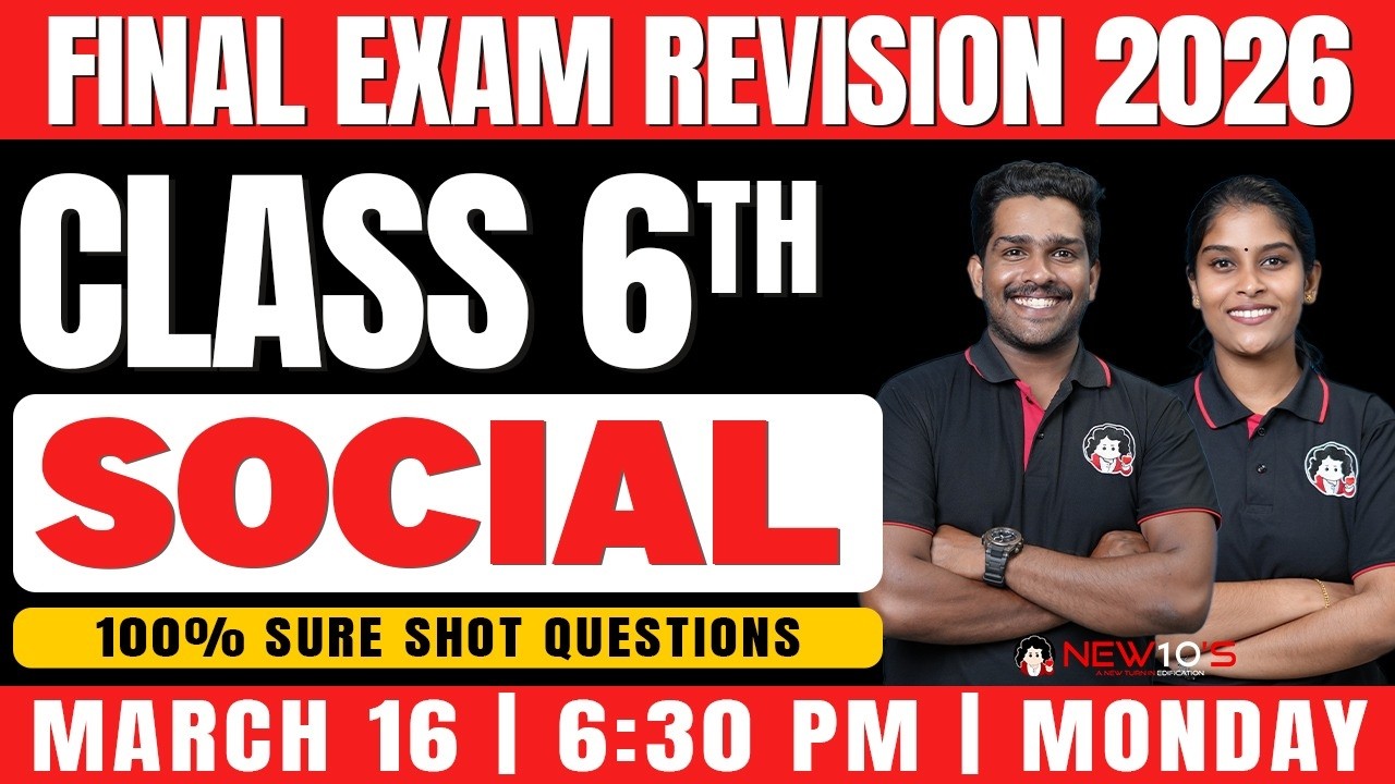 CLASS 6TH STATE  || SOCIAL || FINAL EXAM  SURE QUESTION DISCUSSION || NEW10'S || 2025-2026
