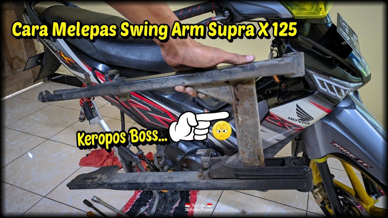 Tutorial Cara Melepas Swing Arm Sepeda Motor Supra X 125
