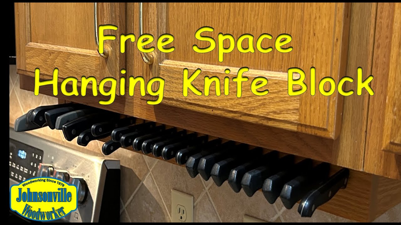 Under-Cabinet Knife Block to Save Counter Space and Upgrade Kitchen #kitchencabinetorganization