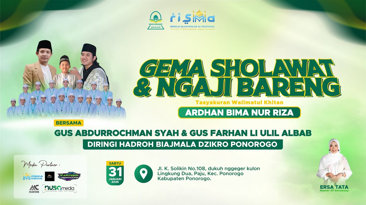 🔴 LIVE GEMA SHOLAWAT DAN NGAJI BARENG | GUS ROCHMAN DAN GUS ULIL | TASYAKURAN WALIMATUL KHITAN