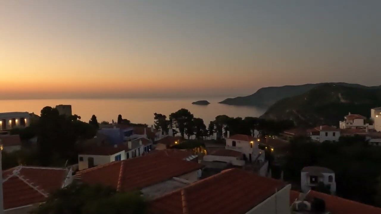 Very beautiful evening in old village Alonnissos