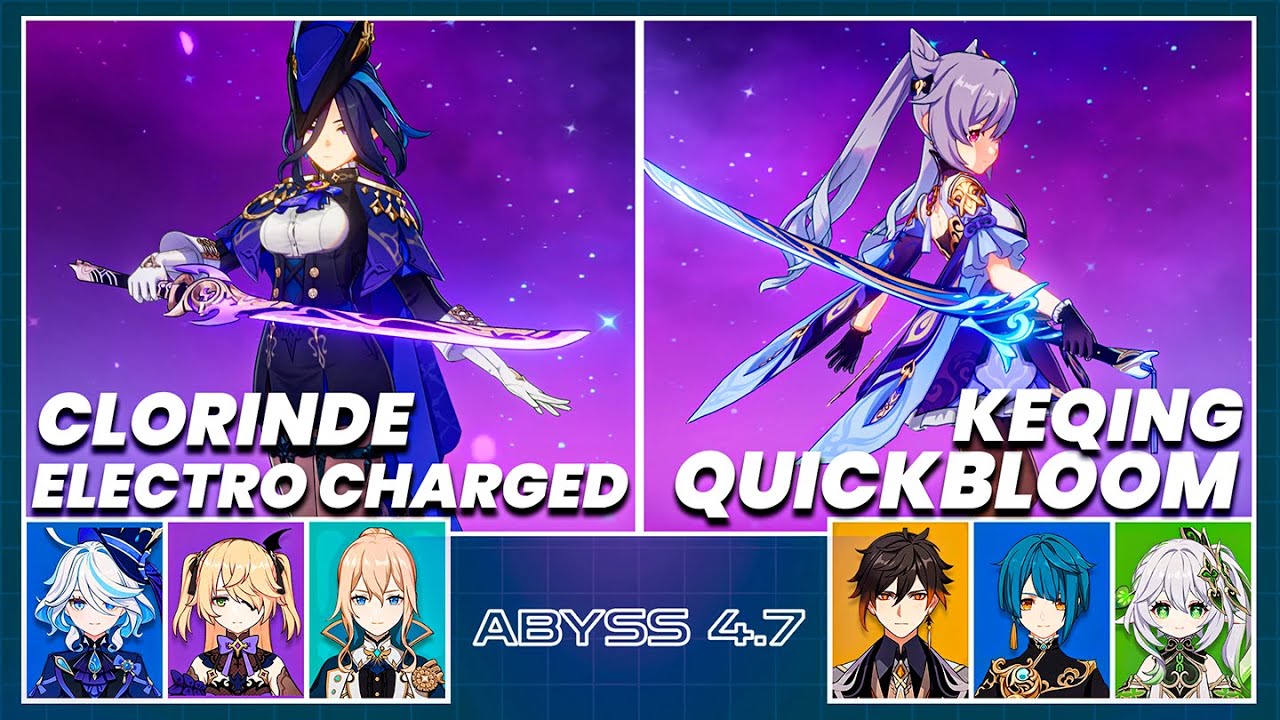 C0 Clorinde Electro-Charged & C3 Keqing Quickbloom - Spiral Abyss 4.7 | Floor 12 - Genshin Impact