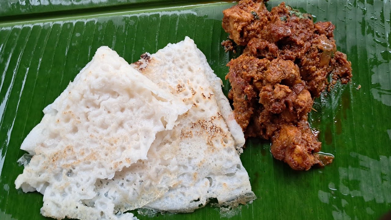 Chicken Ghee Roast Recipe| Chicken Ghee roast with Neer Dosa #chickengheeroast #neerdosa #trending