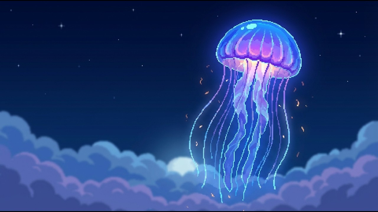 Giant Floating Jellyfish 🌙 Cozy Lofi Beats for Study and Relax