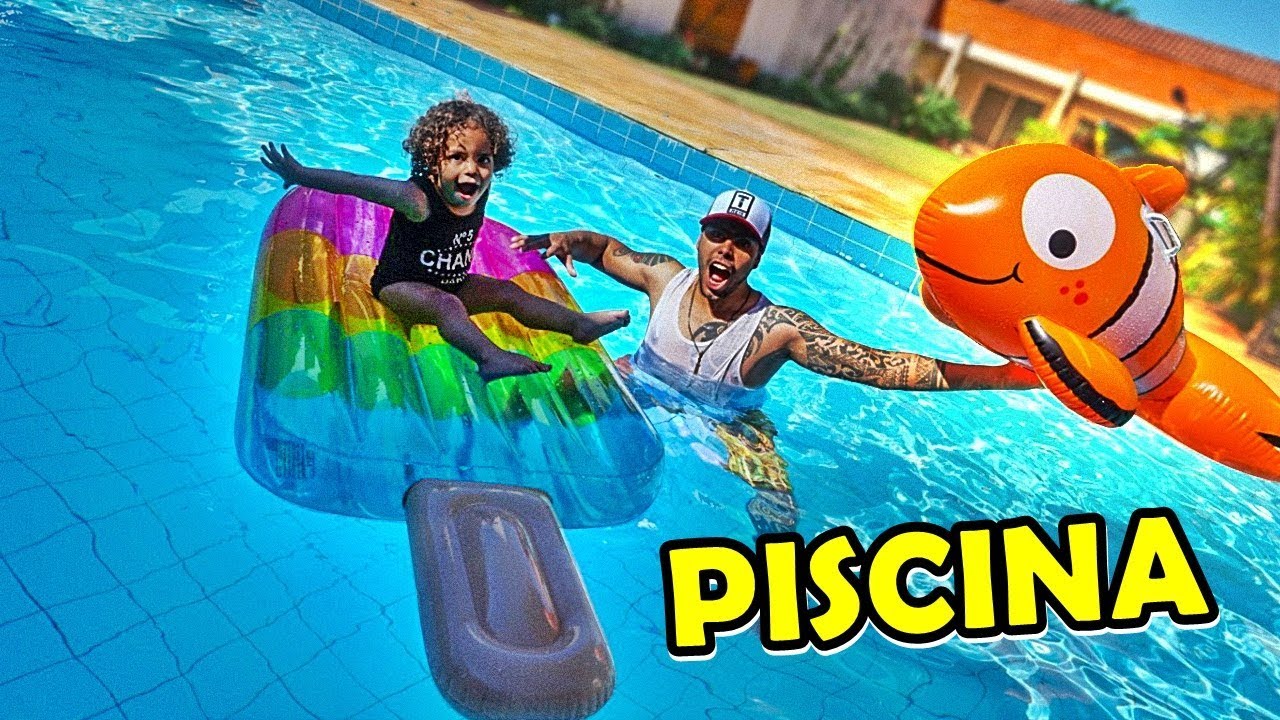 LEVEI MINHA FILHA PARA BRINCAR NA PISCINA DA CASA  😍  *PerolaReis*