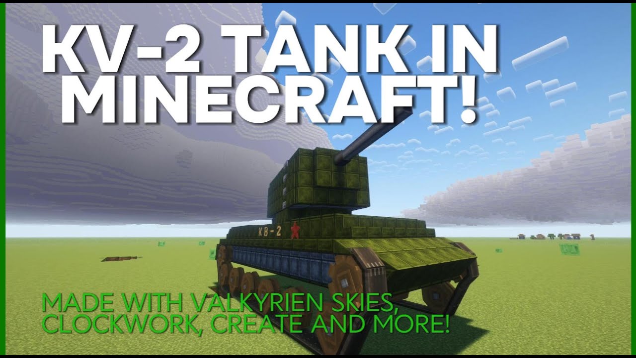 WORKING KV-2 TANK IN MINECRAFT CREATE MOD!