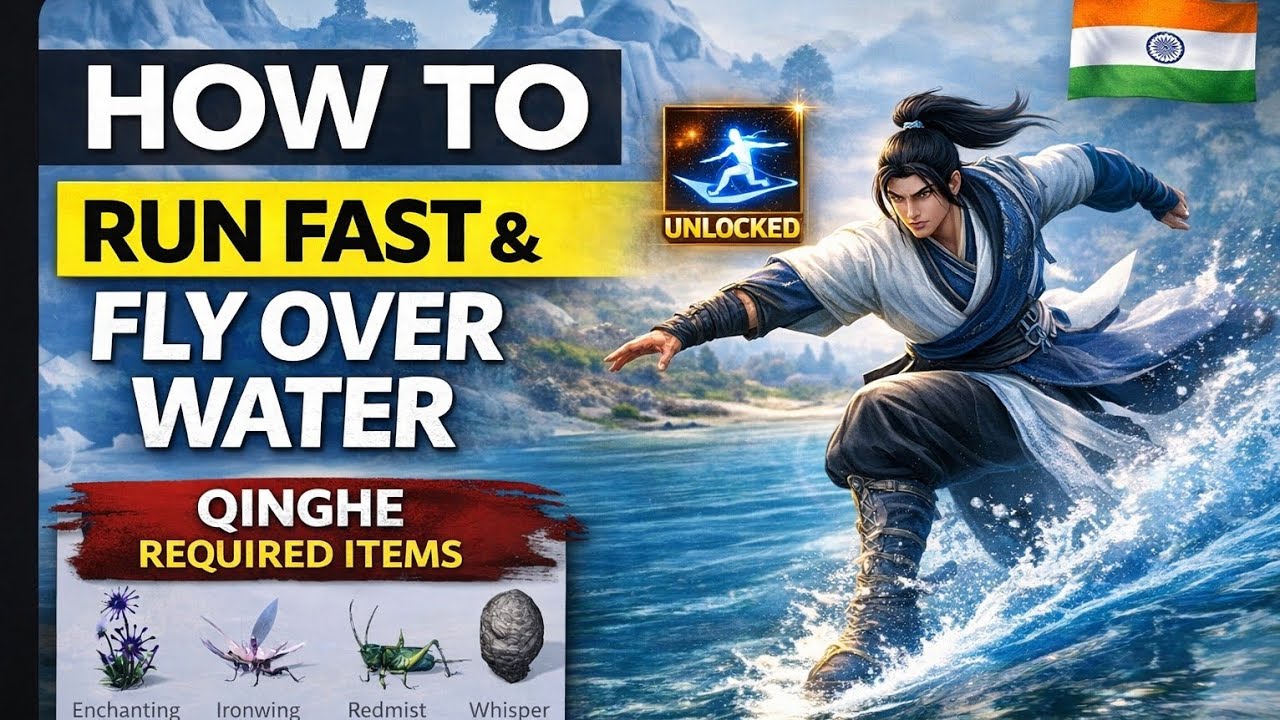 How to run fast and fly over the water in where winds meet||easy hai guys🗿