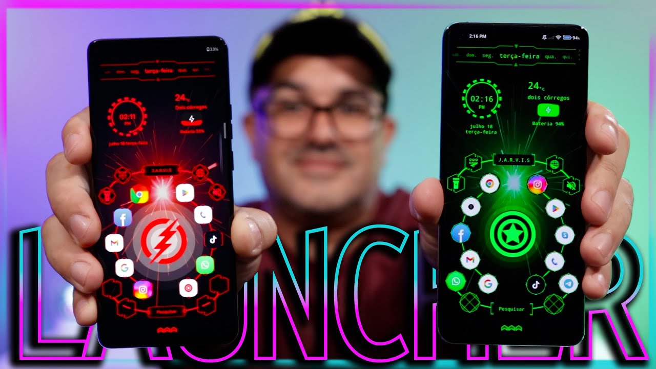 LAUNCHER FUTURISTA 😍 MELHOR LAUNCHER PARA SEU ANDROID *MUITA PERSONALIZAÇÃO COM ANIMAÇÃO*