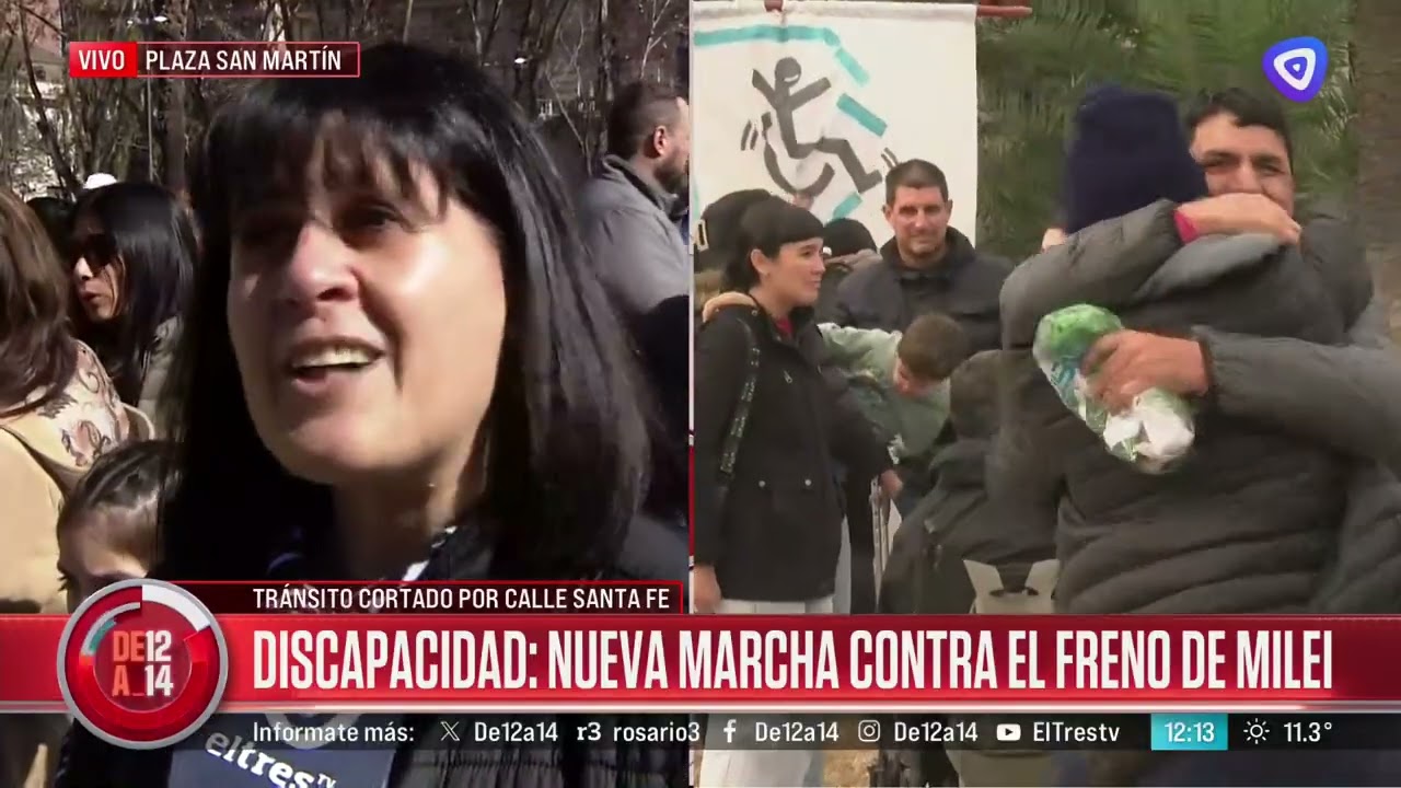 Marcha contra el veto de Milei a la ley de emergencia en discapacidad
