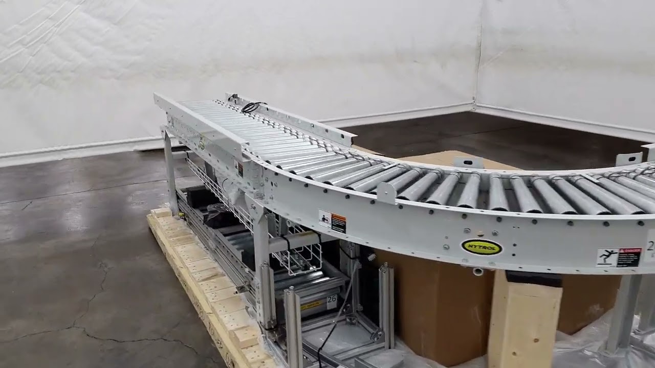 E318244 - Schneider Curved Roller Conveyor/ Filters CRATE #124