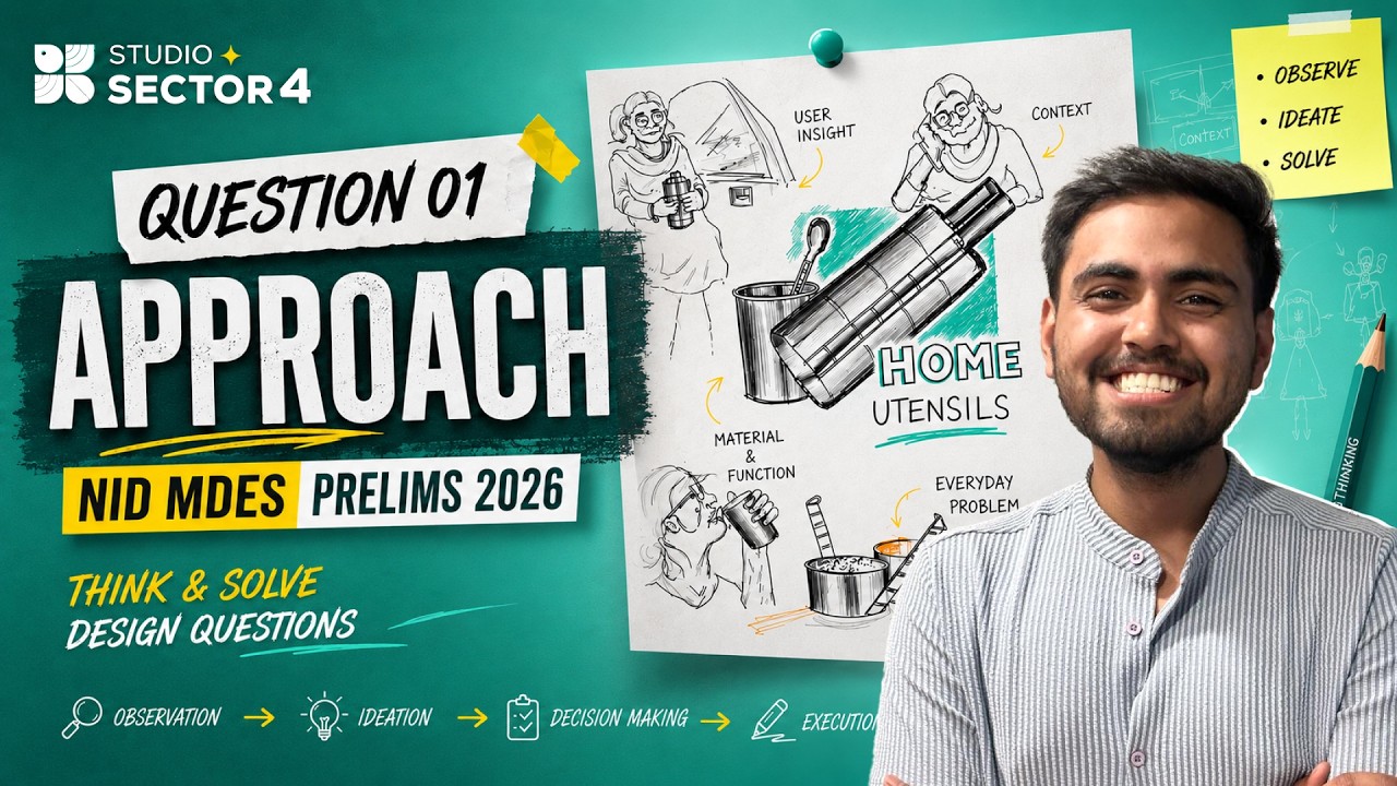 NID M.Des 2026 Prelims | Question 1 Approach & Solution | AIR 2 NID Ahmedabad