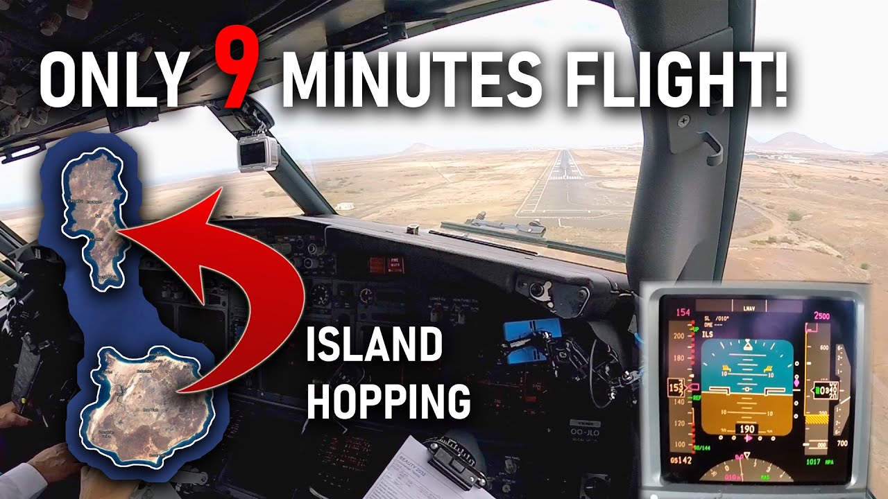 Boeing 737 | Full flight from cockpit! Boa Vista to Sal | Multicam view