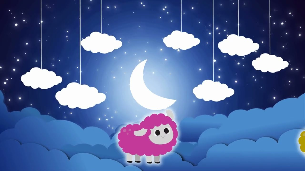 Baby Bear | Colorful Sheep Gentle Night Scene | Sleep Sensory Video for Babies