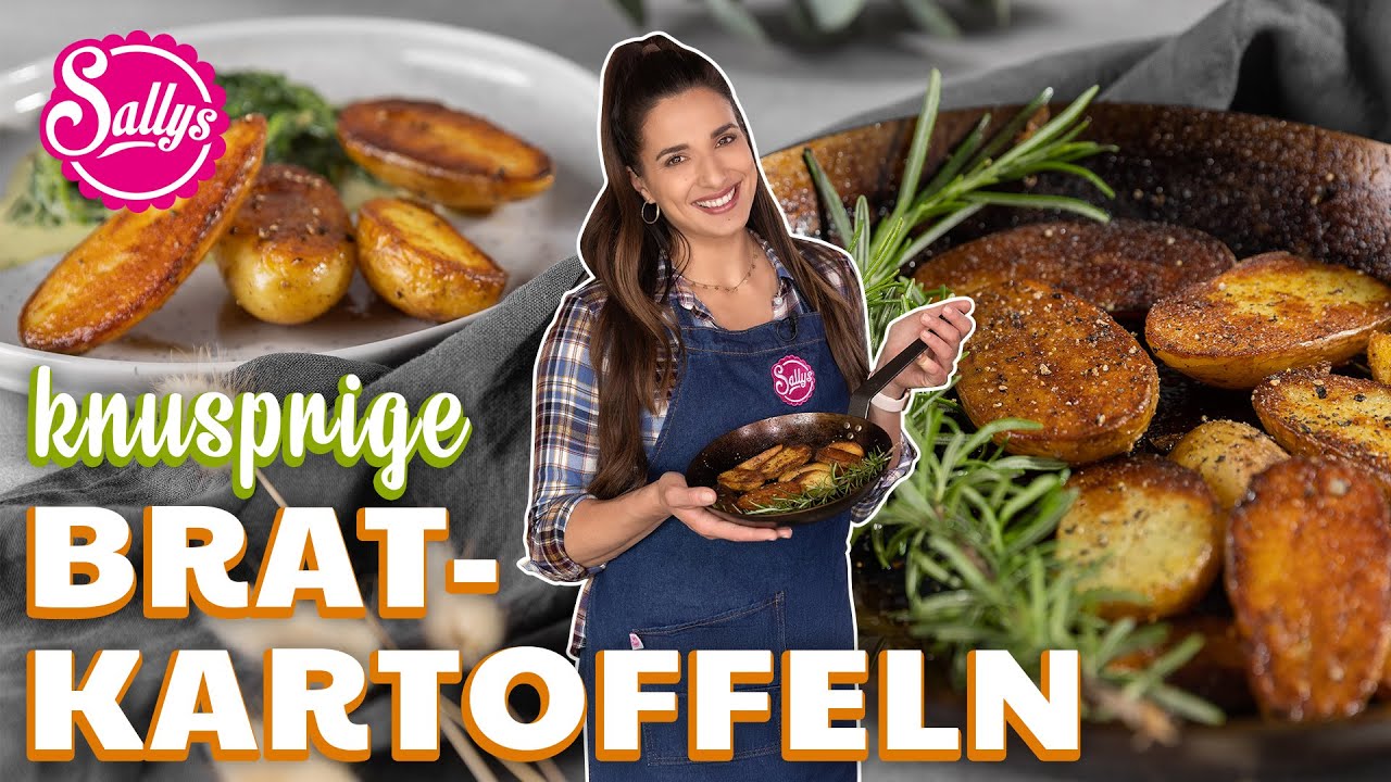Knusprige Bratkartoffeln mit Rahmspinat / Sallys Welt