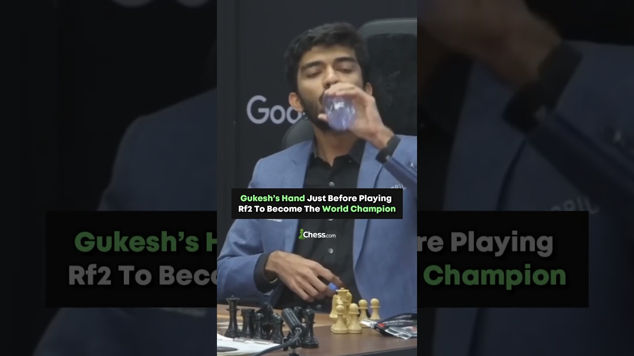 Just before making the winning moves of the World Championship ft. Gukesh! #shorts #chess