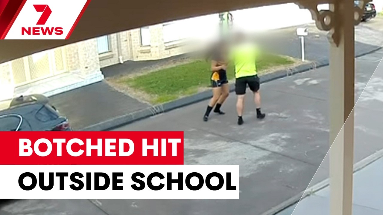 Botched gang hit outside school in Fairfield West, Sydney | 7NEWS