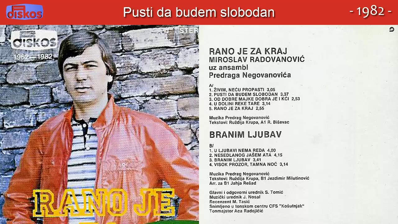 Miroslav Radovanovic - Pusti da budem slobodan - (Audio 1982)
