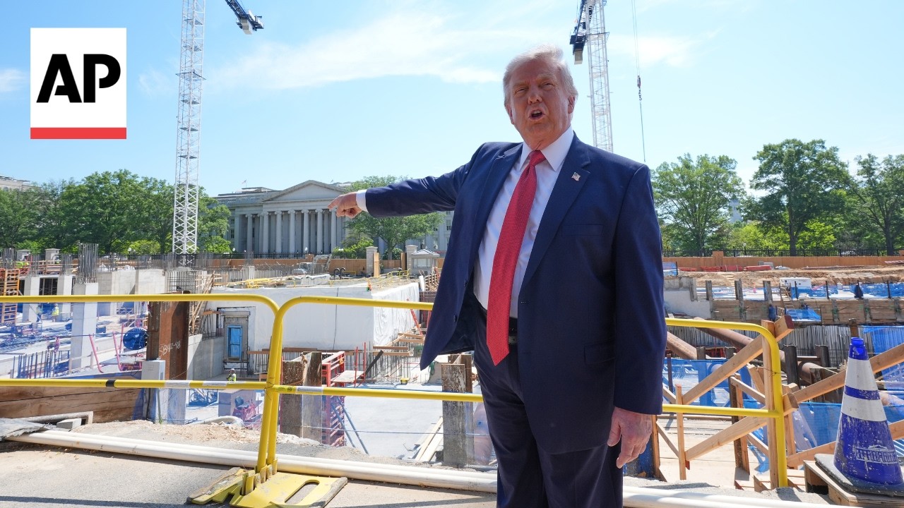 Trump gives a tour of his White House ballroom construction site