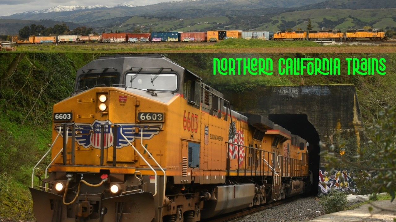 Union Pacific, Caltrain, and Amtrak Trains in Northern California