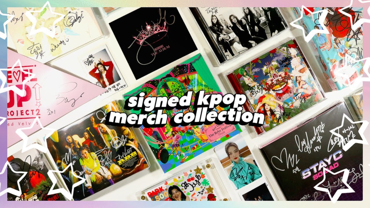 signed kpop merch collection ☆ promo albums, fansigns, polaroids, concert merch, etc.