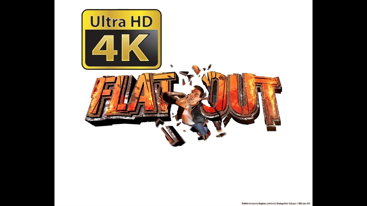 Прохождение FLATOUT (4k 60 FPS) на уровне профессионал. Каскадерские трюки на 1 места