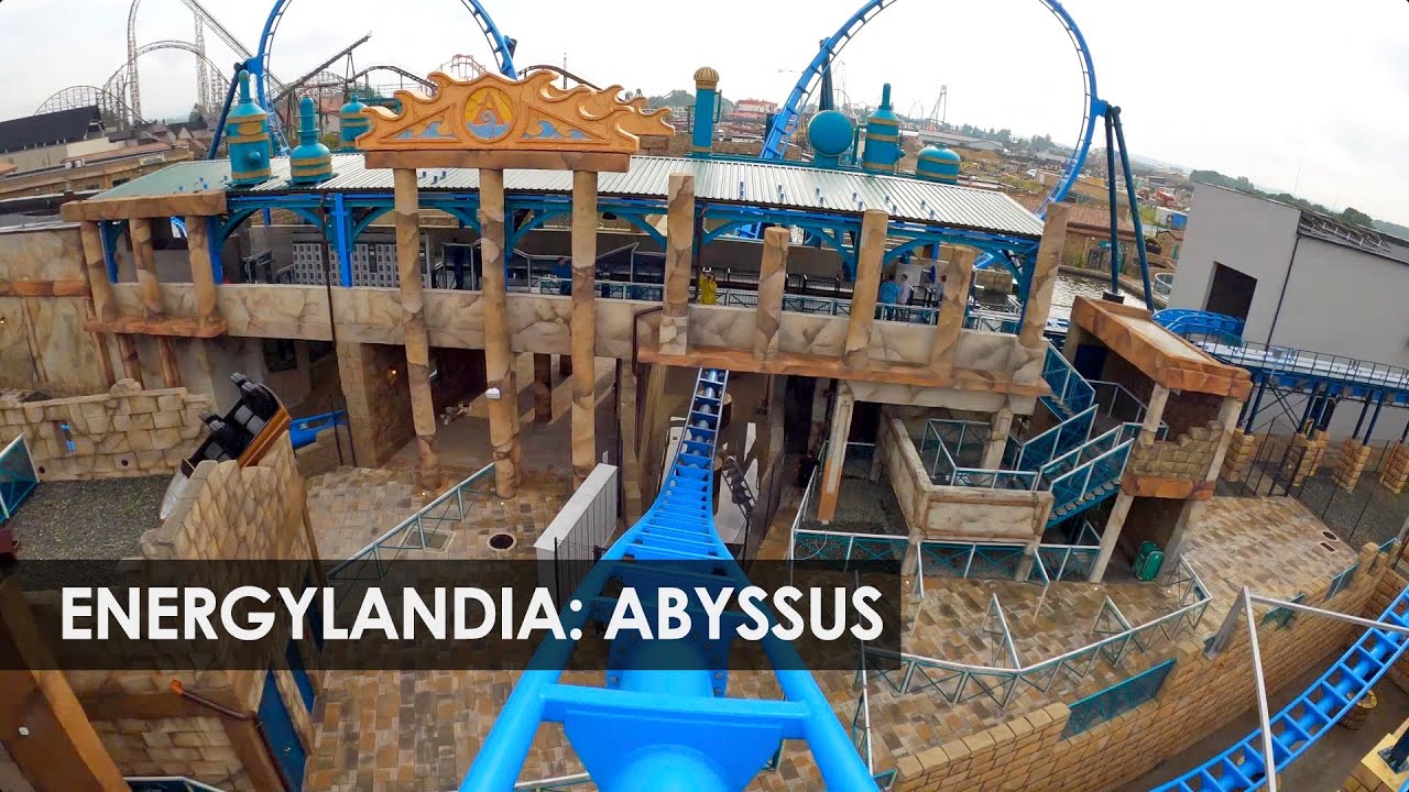 Energylandia: Vekoma double-launch coaster Abyssus - onride POV (Aqualantis 2021)