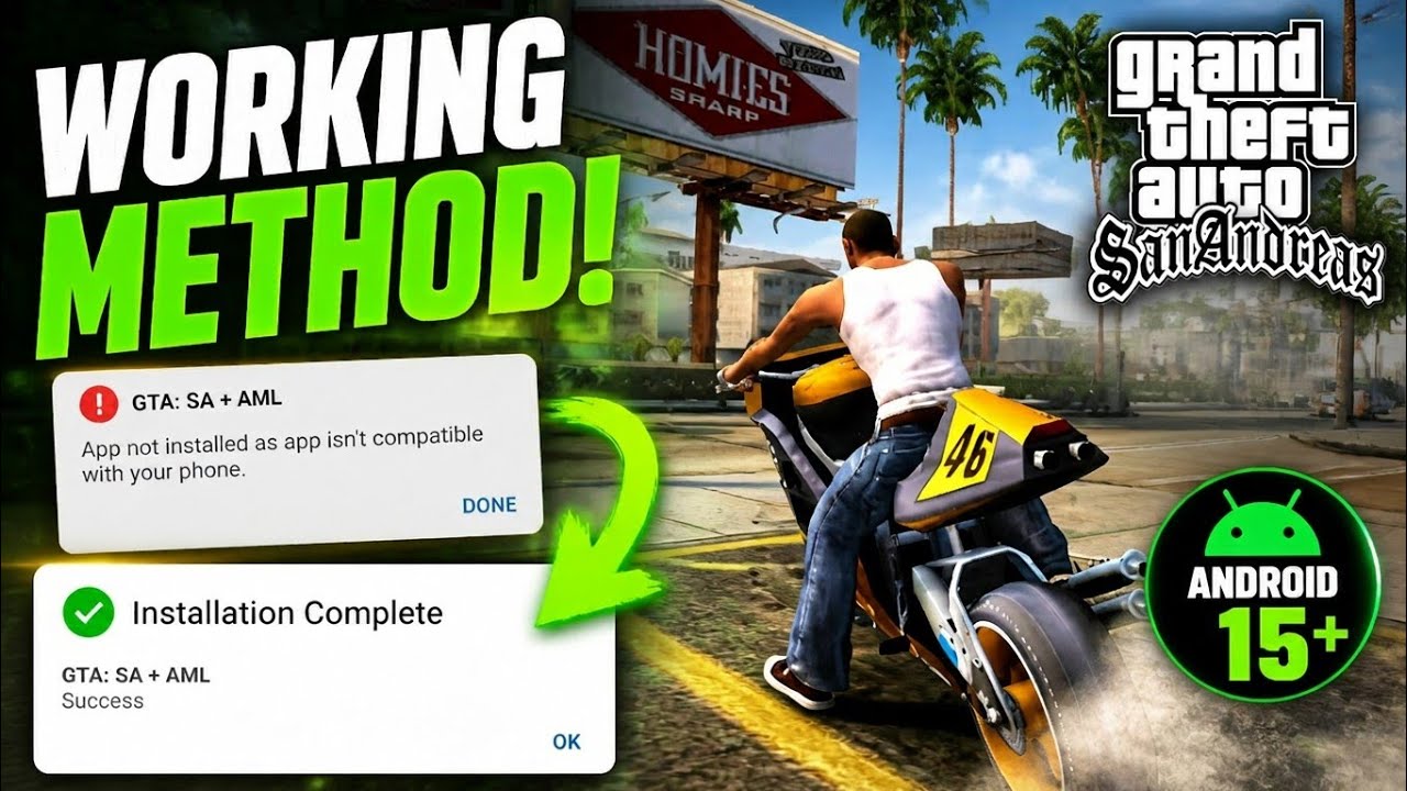 Как установить незащищенный APK-файл GTA SA AML на Android 15 | Исправлен окончательный способ