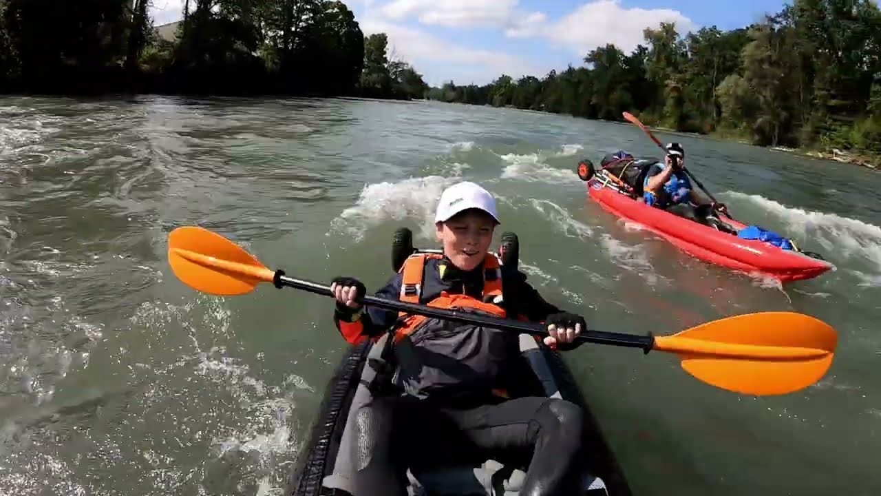 Gumotex: Eine Vater-Sohn Kajaktour, Wildwasser 1