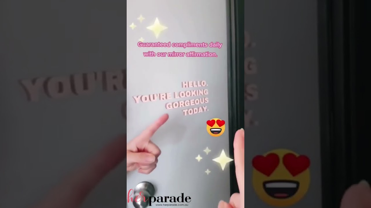 NEVER forget that you're gorgeous with this vinyl mirror affirmation sticker