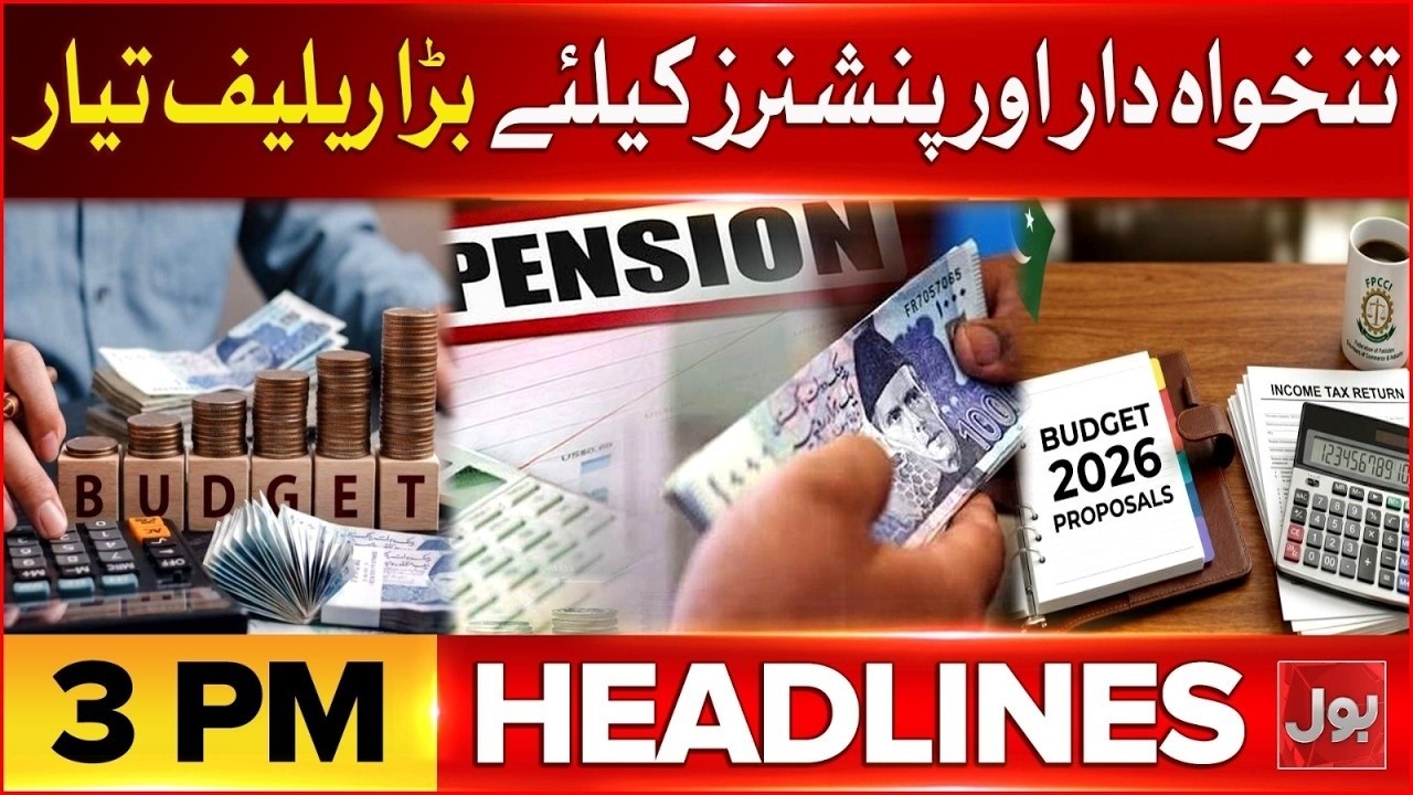 Federal Budget And GB Elections 2026 | Bol News Headlines at 3 PM | Good News For Salaried Class