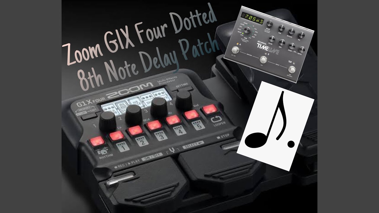 ZOOM G1X FOUR Dotted 8th Note Delay Patch