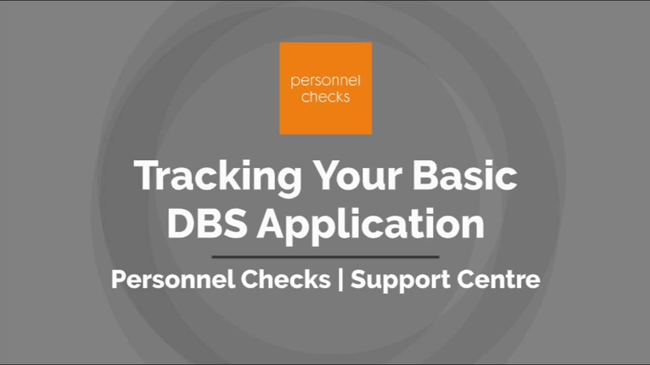How to track a Basic DBS Check