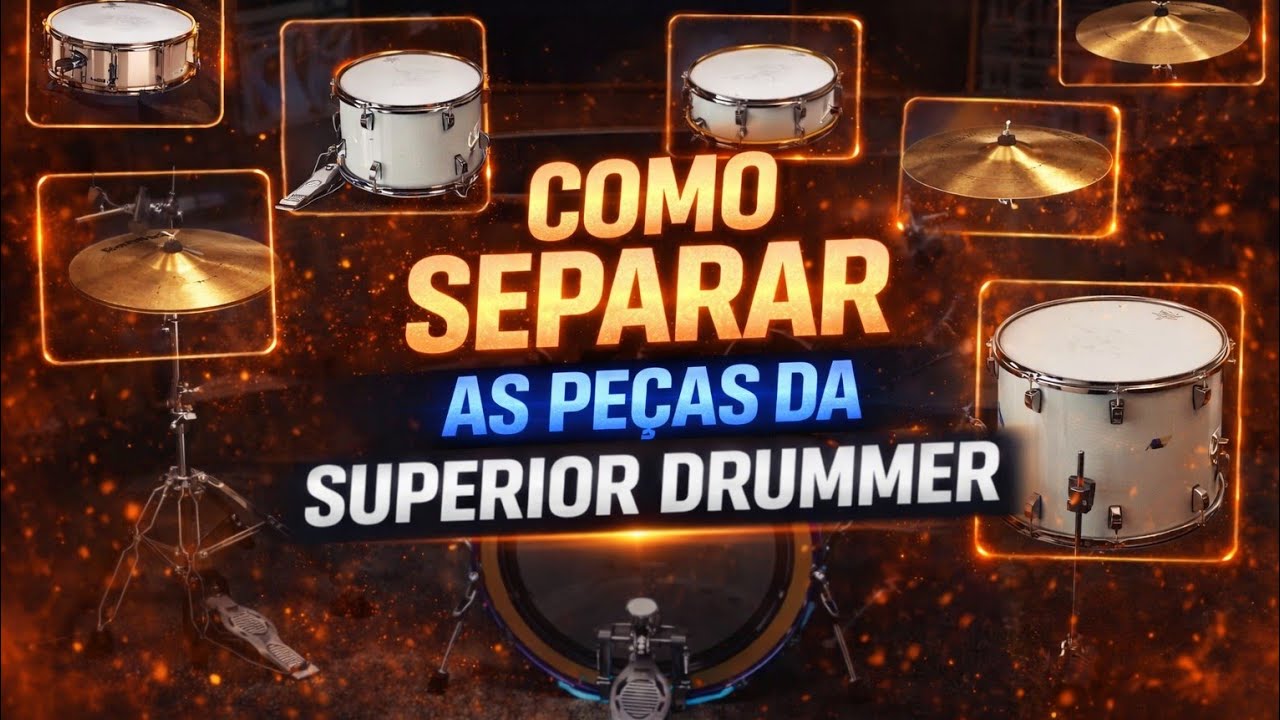 Como separar as peças da Superior Drummer no Reaper 