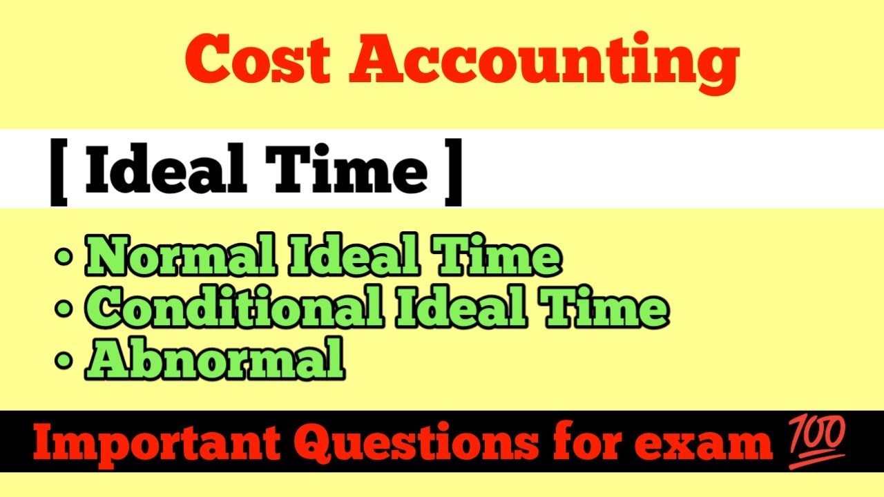 Ideal Time B.com 3rd semester Cost accounting #idealtime